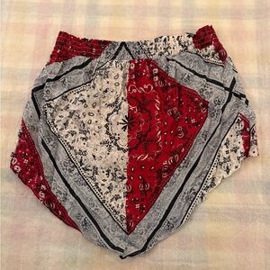 Maurices Red and Black Bandana Print Crop Top/Tube Top